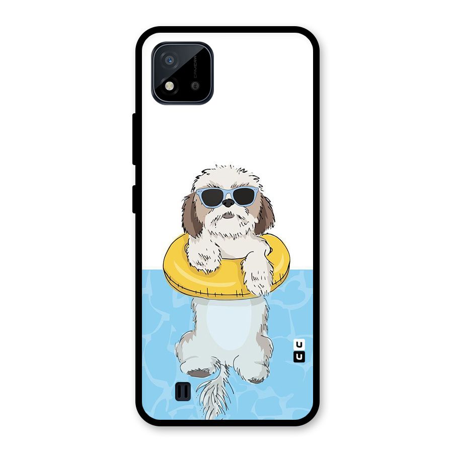 Swimming Doggo Glass Back Case for Realme C11 2021