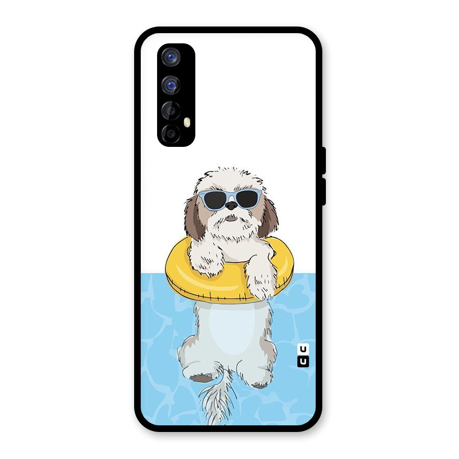 Swimming Doggo Glass Back Case for Realme Narzo 20 Pro