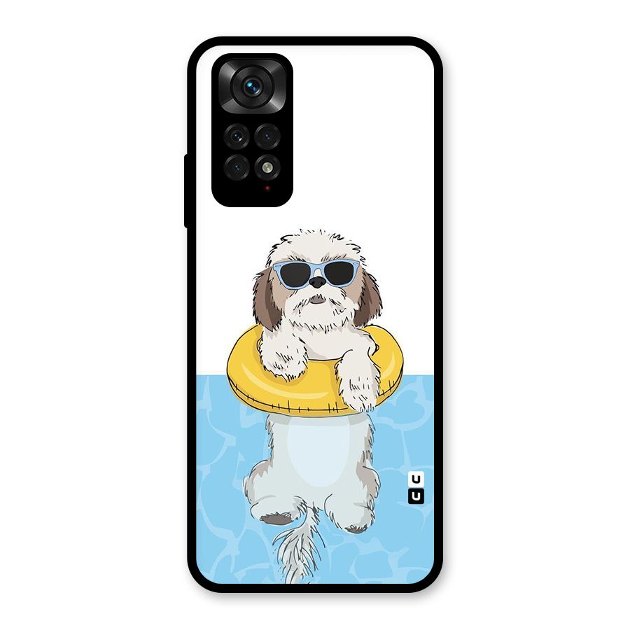 Swimming Doggo Glass Back Case for Redmi Note 11S