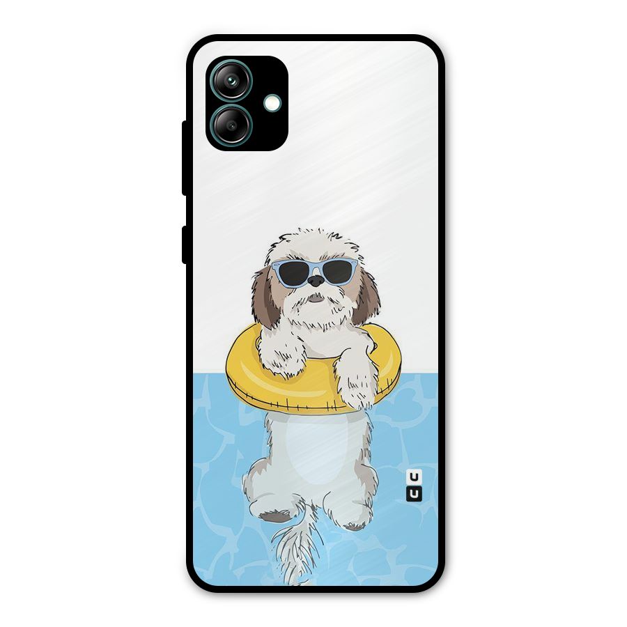 Swimming Doggo Metal Back Case for Galaxy A04