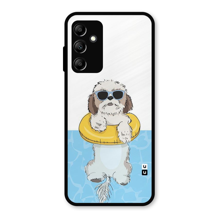 Swimming Doggo Metal Back Case for Galaxy A14 5G