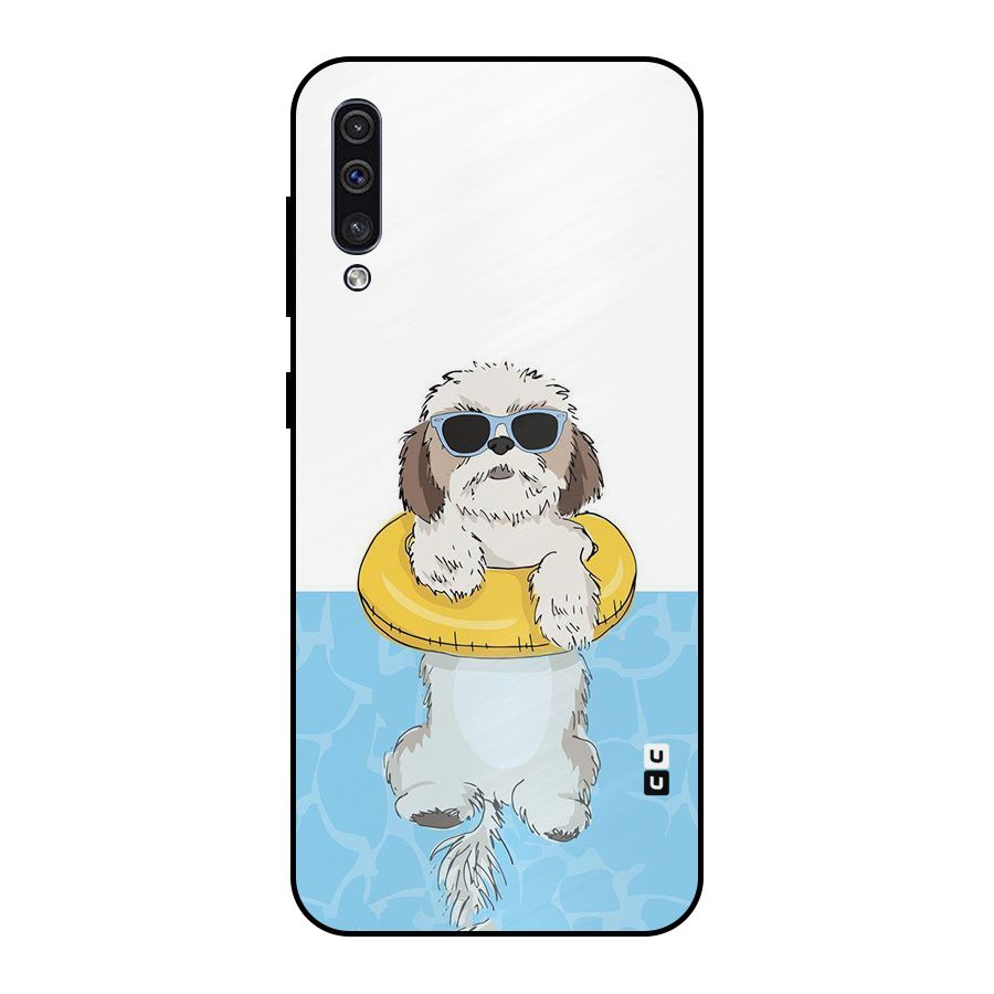 Swimming Doggo Metal Back Case for Galaxy A30s