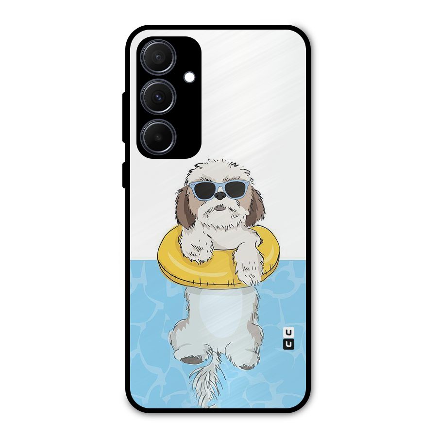 Swimming Doggo Metal Back Case for Galaxy A35