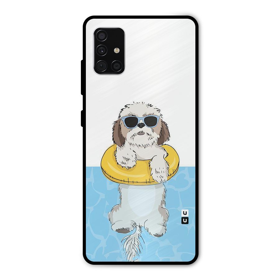 Swimming Doggo Metal Back Case for Galaxy A51
