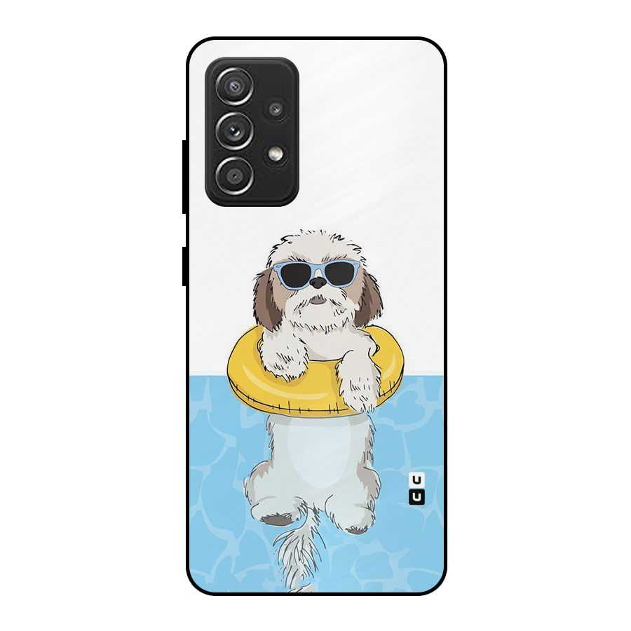 Swimming Doggo Metal Back Case for Galaxy A52s 5G