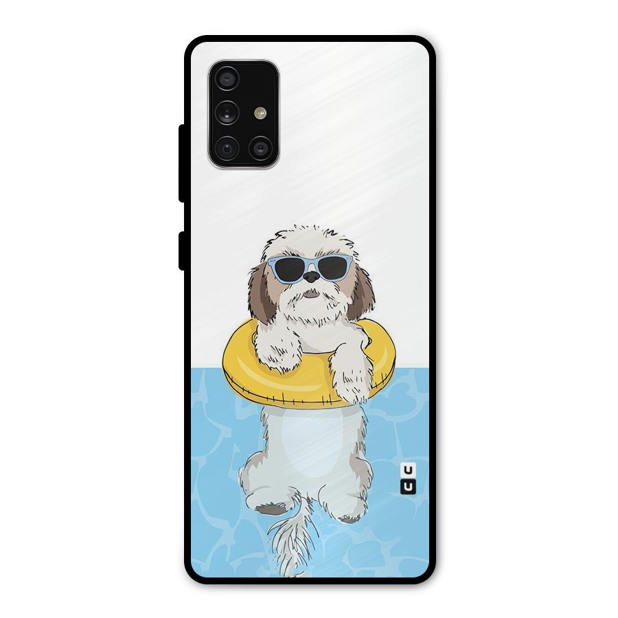 Swimming Doggo Metal Back Case for Galaxy A71