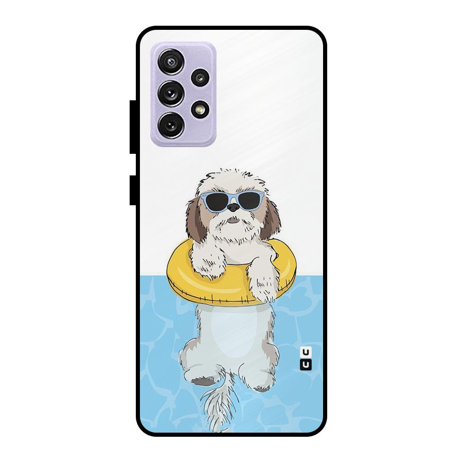 Swimming Doggo Metal Back Case for Galaxy A72