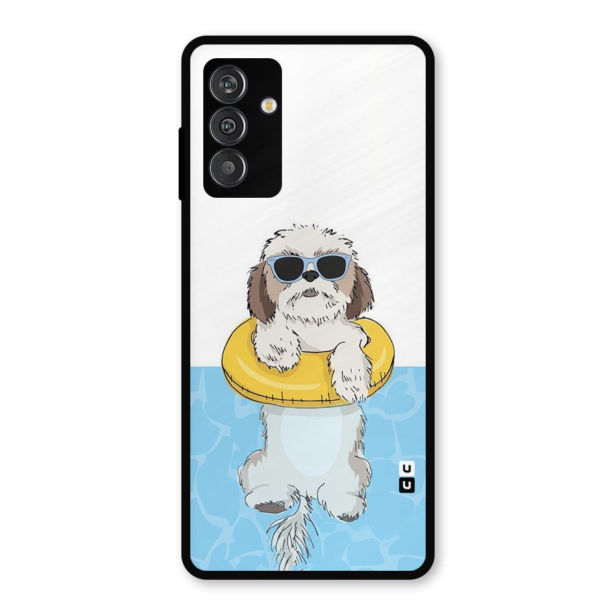 Swimming Doggo Metal Back Case for Galaxy F13