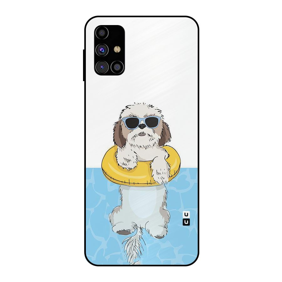 Swimming Doggo Metal Back Case for Galaxy M31s