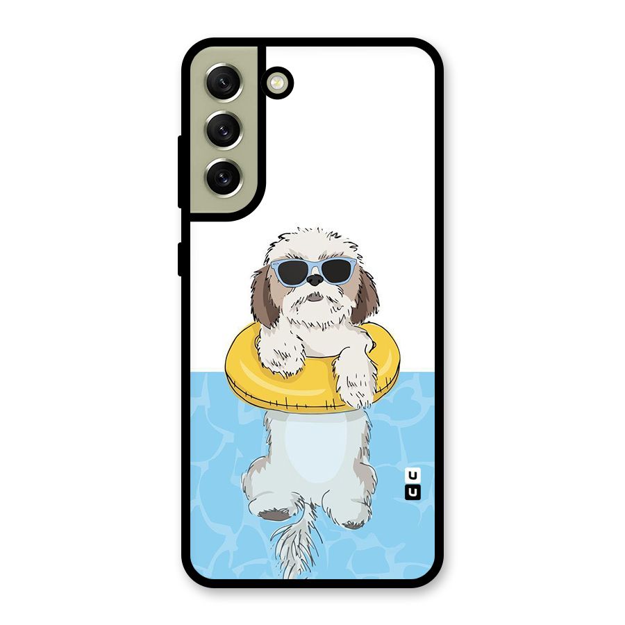 Swimming Doggo Metal Back Case for Galaxy S21 FE 5G (2023)