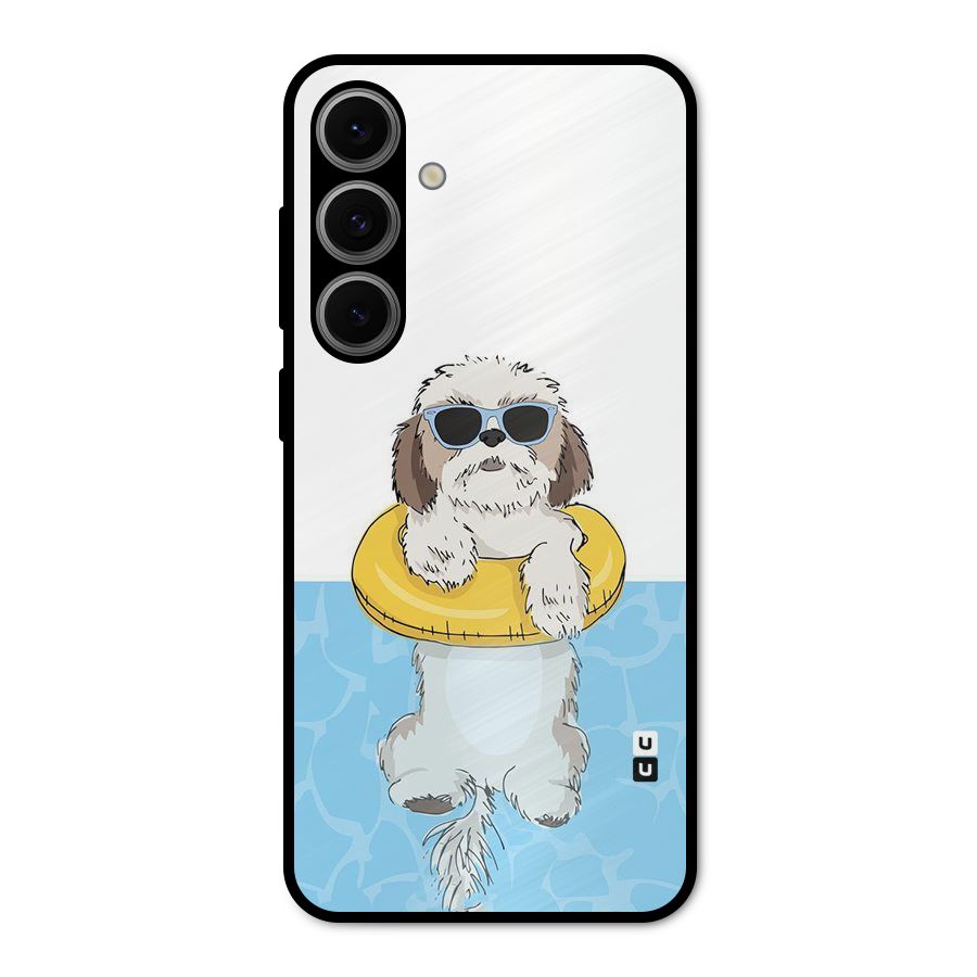 Swimming Doggo Metal Back Case for Galaxy S24 FE