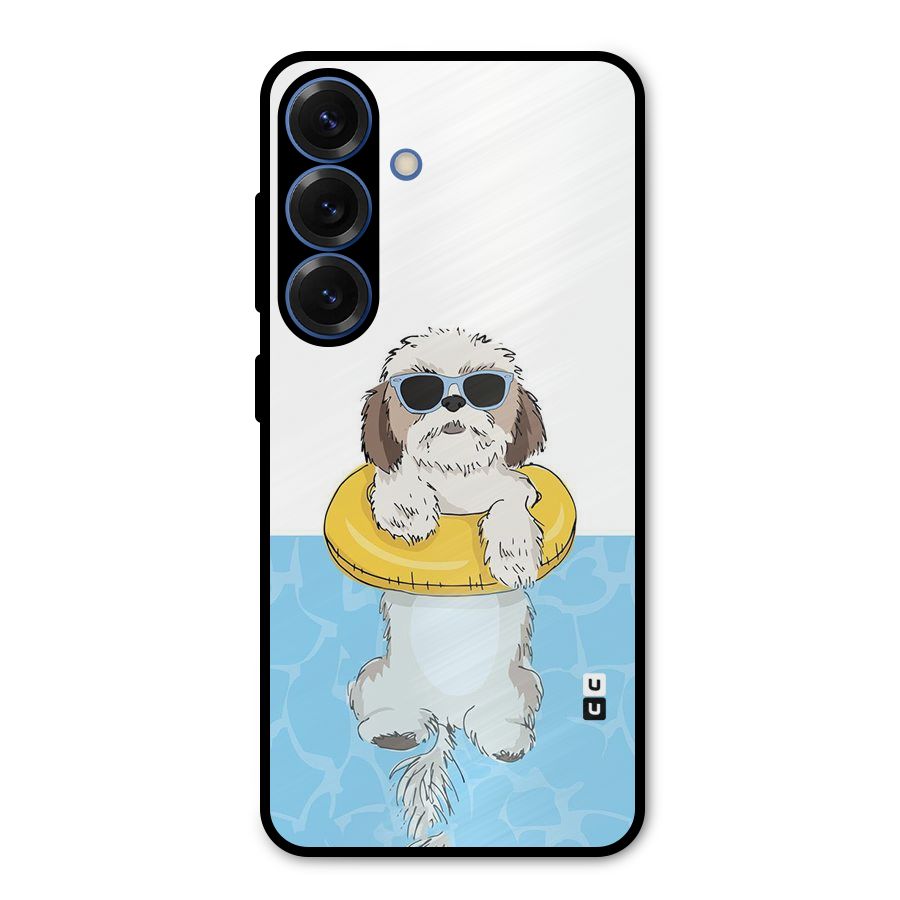 Swimming Doggo Metal Back Case for Galaxy S25