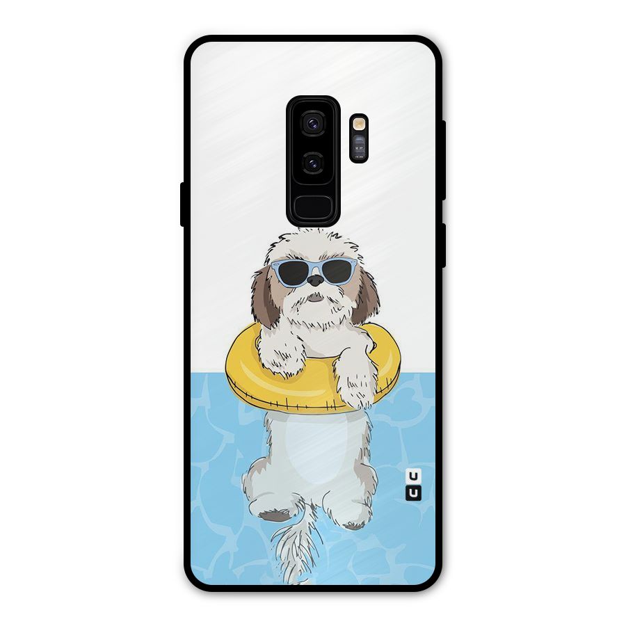 Swimming Doggo Metal Back Case for Galaxy S9 Plus