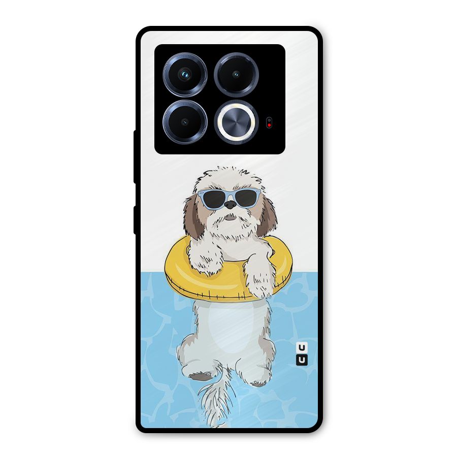 Swimming Doggo Metal Back Case for Infinix Note 40 5G
