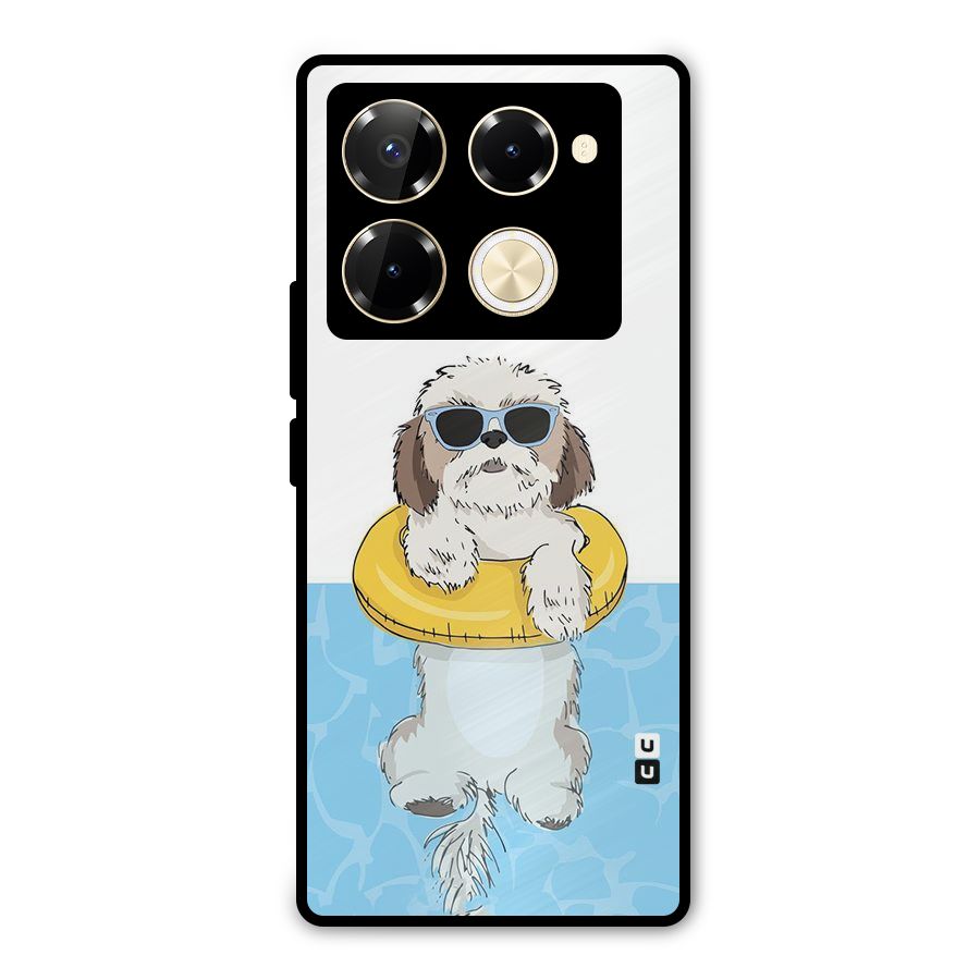 Swimming Doggo Metal Back Case for Infinix Note 40 Pro