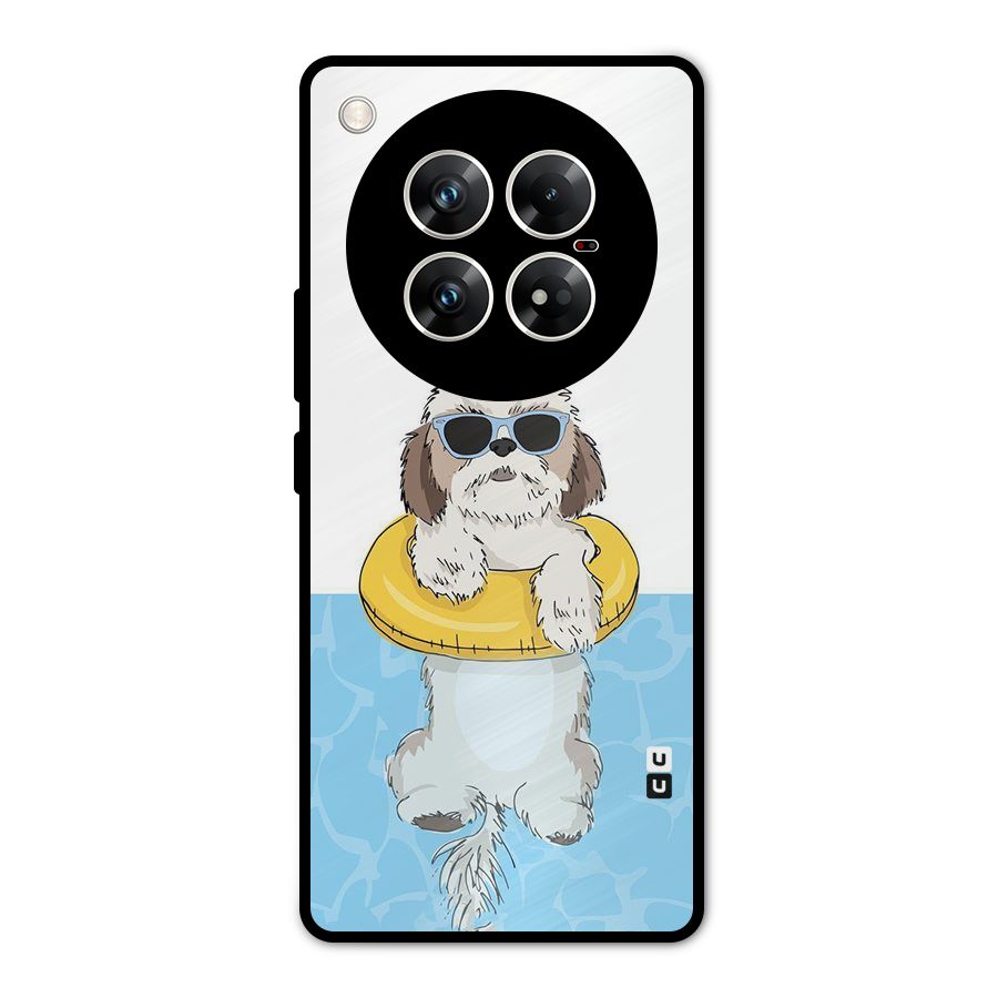 Swimming Doggo Metal Back Case for Infinix Zero 40 5G