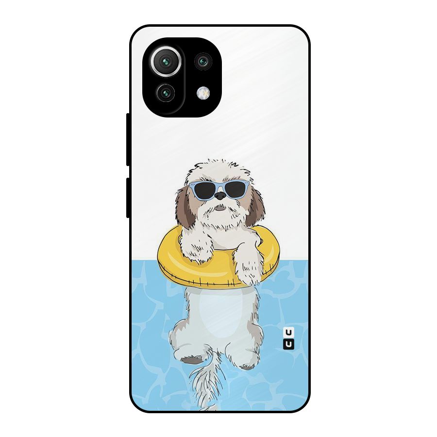 Swimming Doggo Metal Back Case for Mi 11 Lite