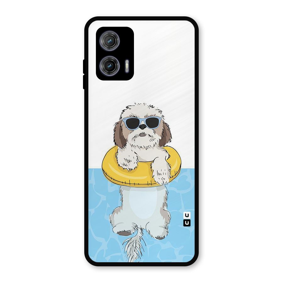 Swimming Doggo Metal Back Case for Moto G73