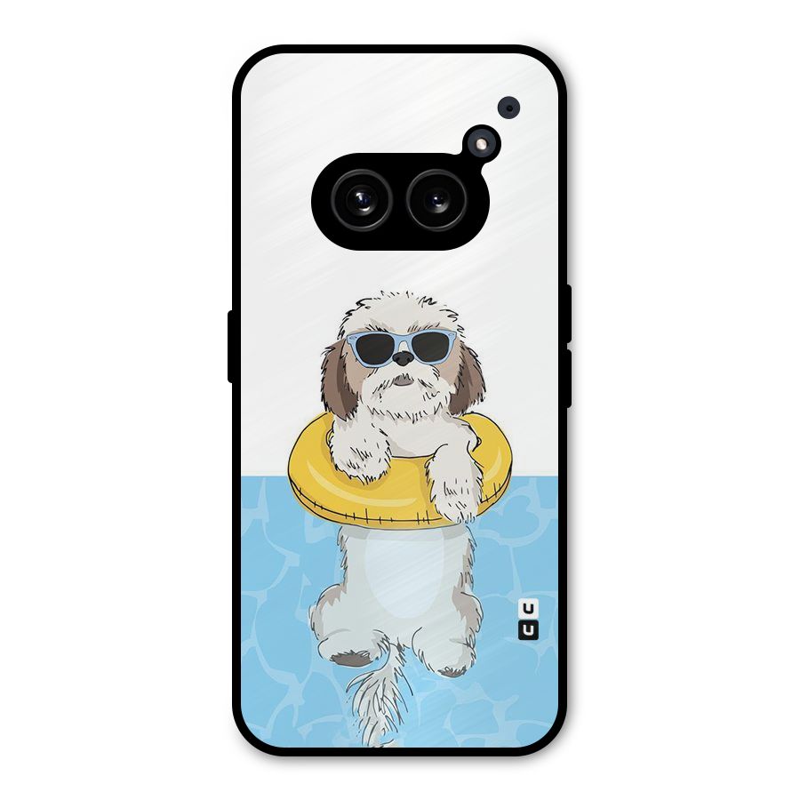 Swimming Doggo Metal Back Case for Nothing Phone 2a Plus