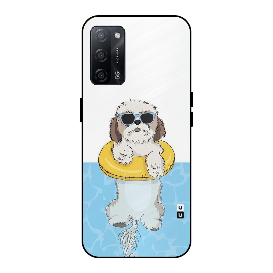 Swimming Doggo Metal Back Case for Oppo A53s 5G