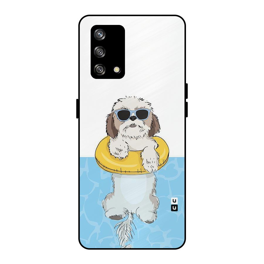 Swimming Doggo Metal Back Case for Oppo F19