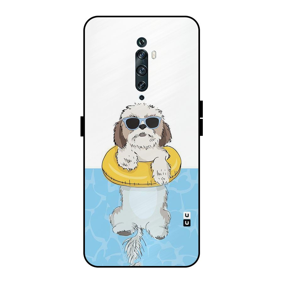 Swimming Doggo Metal Back Case for Oppo Reno2 F