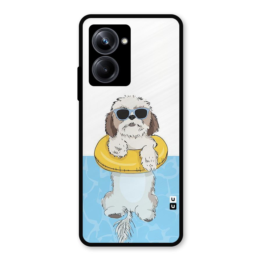 Swimming Doggo Metal Back Case for Realme 10 Pro