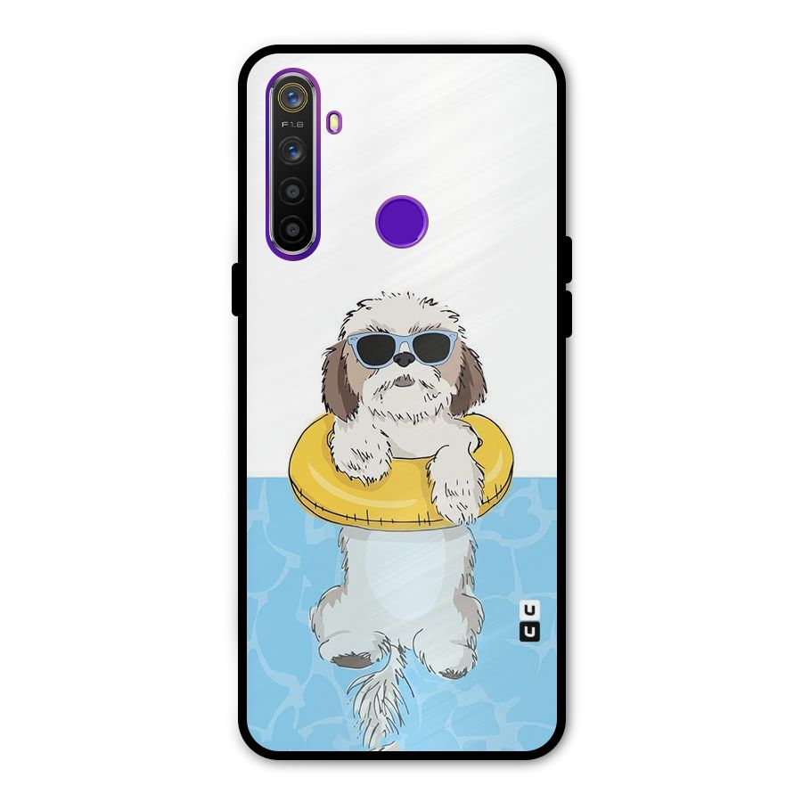 Swimming Doggo Metal Back Case for Realme 5i