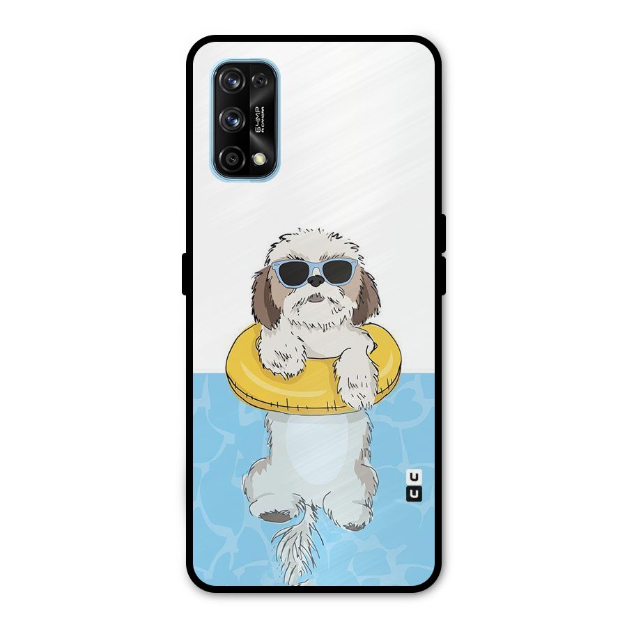 Swimming Doggo Metal Back Case for Realme 7 Pro