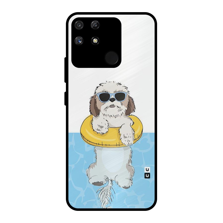 Swimming Doggo Metal Back Case for Realme Narzo 50A