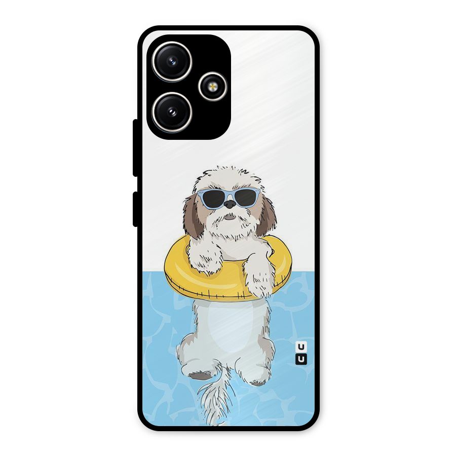 Swimming Doggo Metal Back Case for Redmi 12 5G