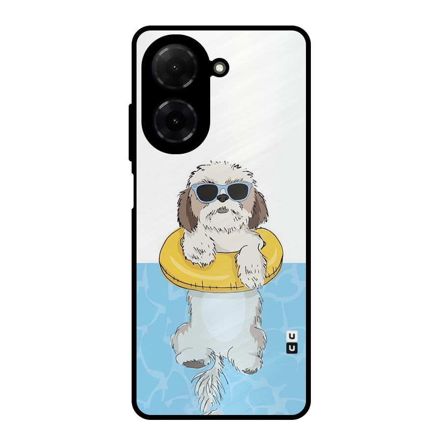 Swimming Doggo Metal Back Case for Redmi A5 4G