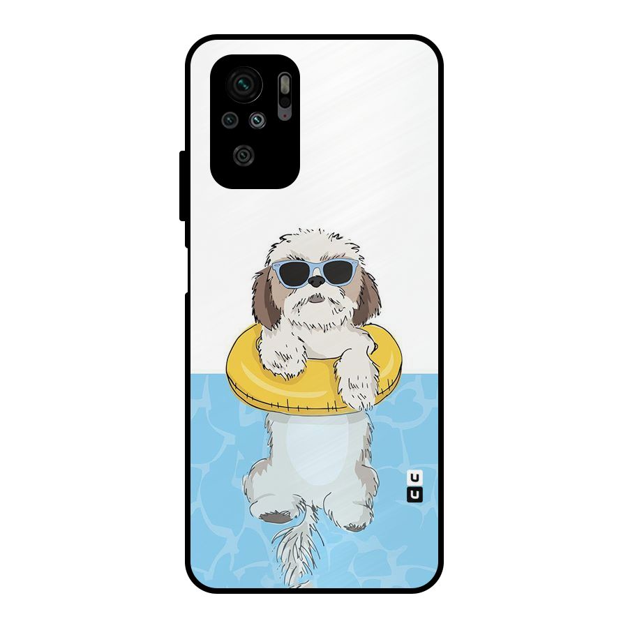 Swimming Doggo Metal Back Case for Redmi Note 10S