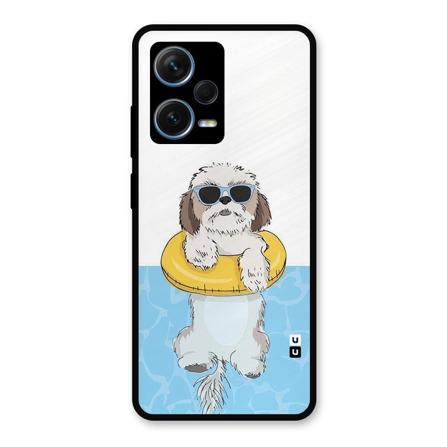 Swimming Doggo Metal Back Case for Redmi Note 12 Pro Plus 5G