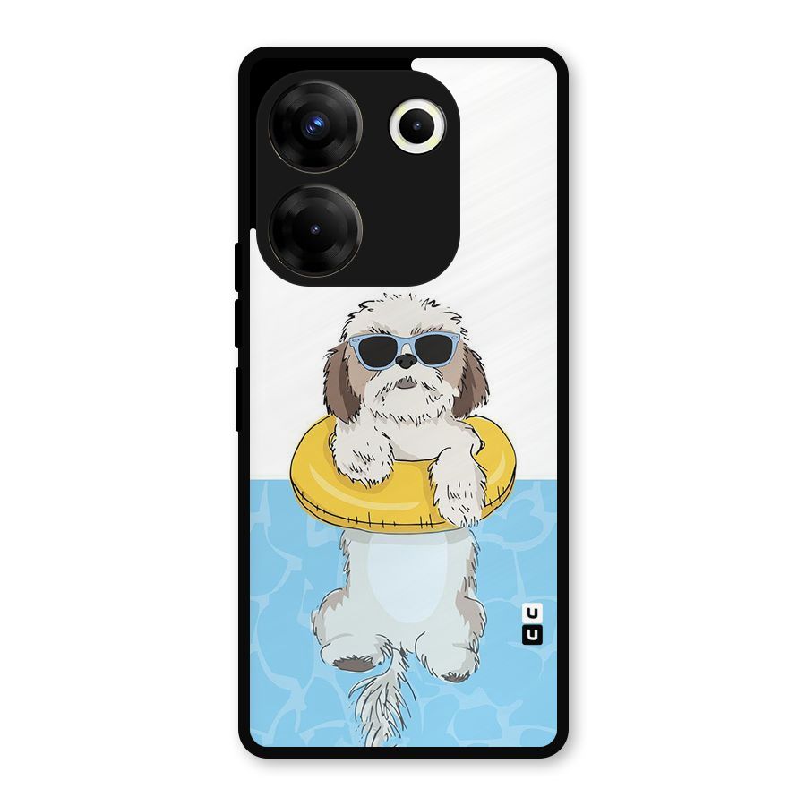 Swimming Doggo Metal Back Case for Tecno Camon 20
