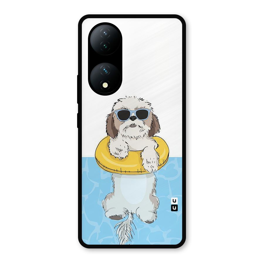 Swimming Doggo Metal Back Case for Vivo T2