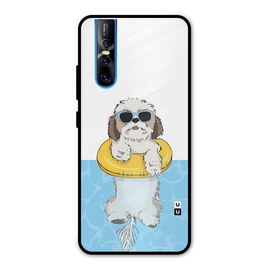 Swimming Doggo Metal Back Case for Vivo V15 Pro