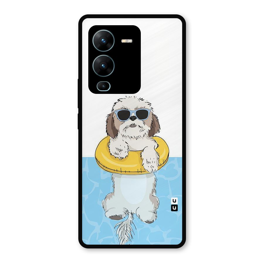 Swimming Doggo Metal Back Case for Vivo V25 Pro