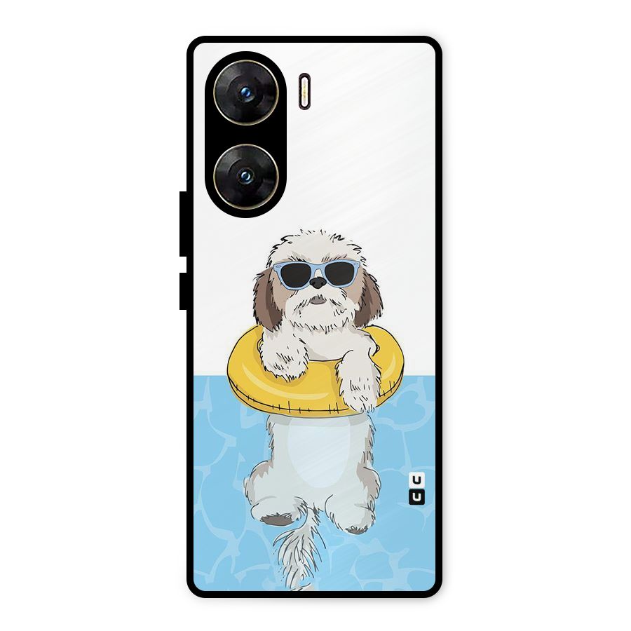 Swimming Doggo Metal Back Case for Vivo V29e