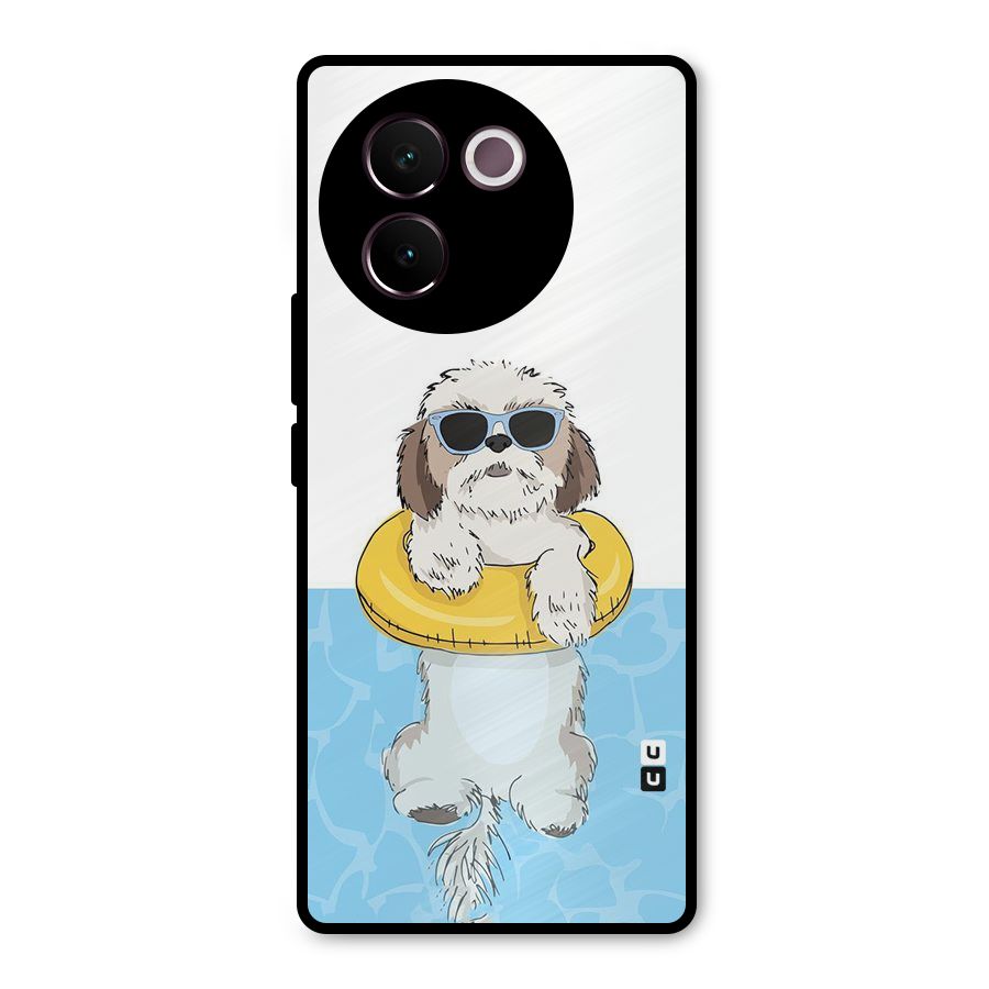 Swimming Doggo Metal Back Case for Vivo V30e