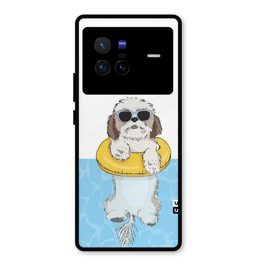 Swimming Doggo Metal Back Case for Vivo X80