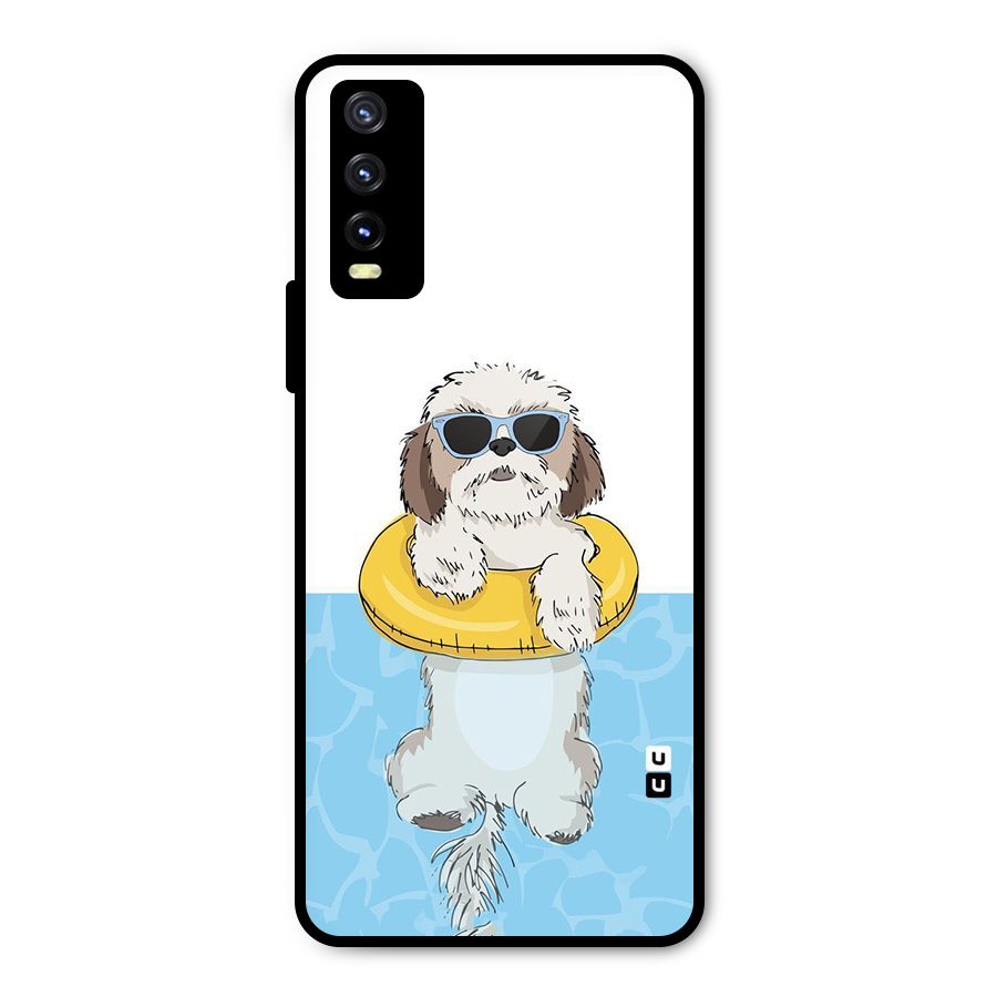 Swimming Doggo Metal Back Case for Vivo Y20g