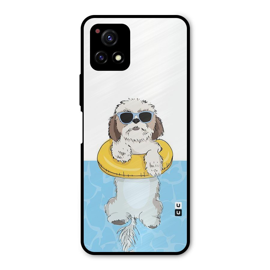 Swimming Doggo Metal Back Case for Vivo Y72 5G