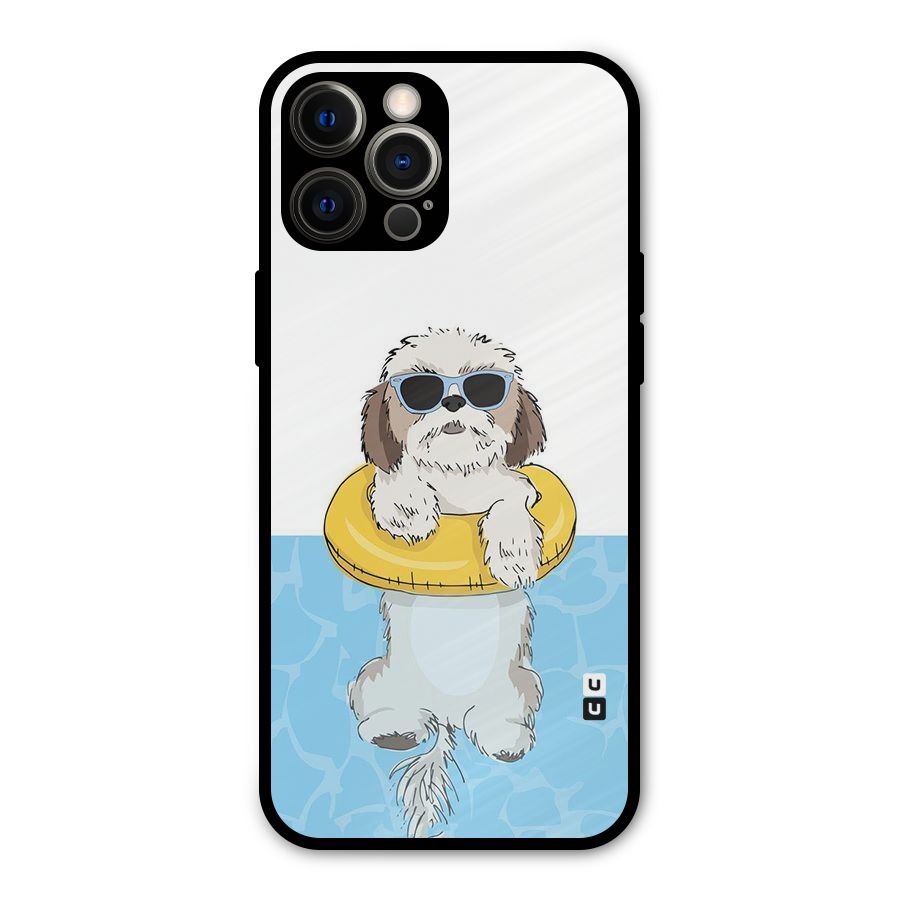 Swimming Doggo Metal Back Case for iPhone 12 Pro Max