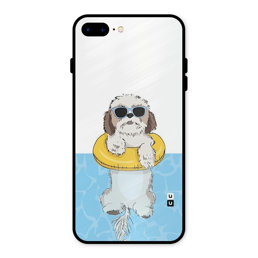Swimming Doggo Metal Back Case for iPhone 8 Plus