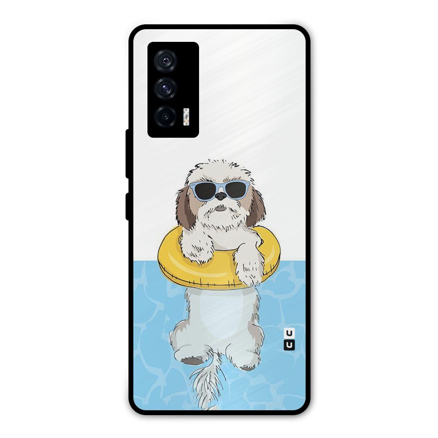 Swimming Doggo Metal Back Case for iQOO 7 5G