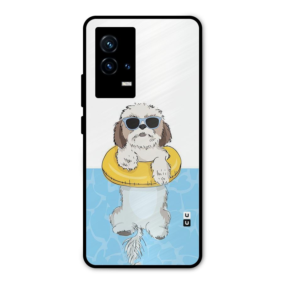 Swimming Doggo Metal Back Case for iQOO 9 5G