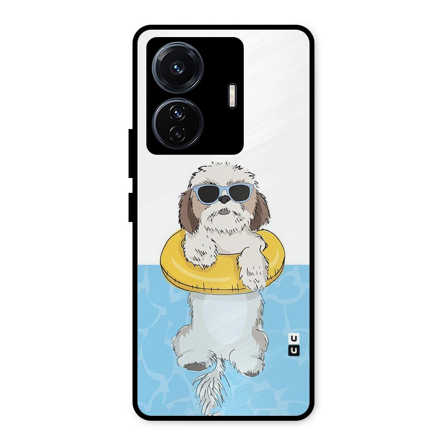 Swimming Doggo Metal Back Case for iQOO Z6