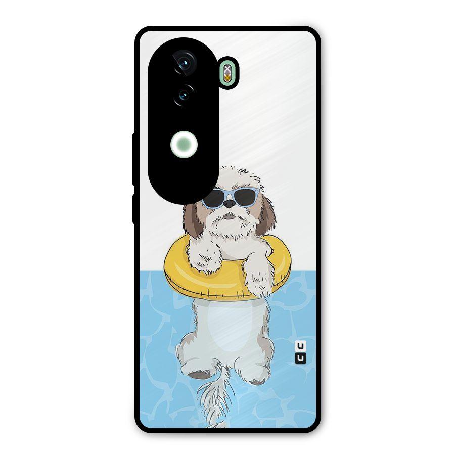 Swimming Doggo Metal Back Case for iQOO Z9s