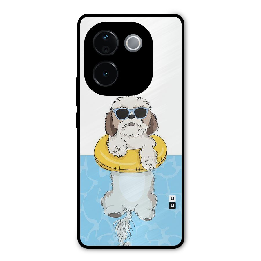 Swimming Doggo Metal Back Case for iQOO Z9s Pro